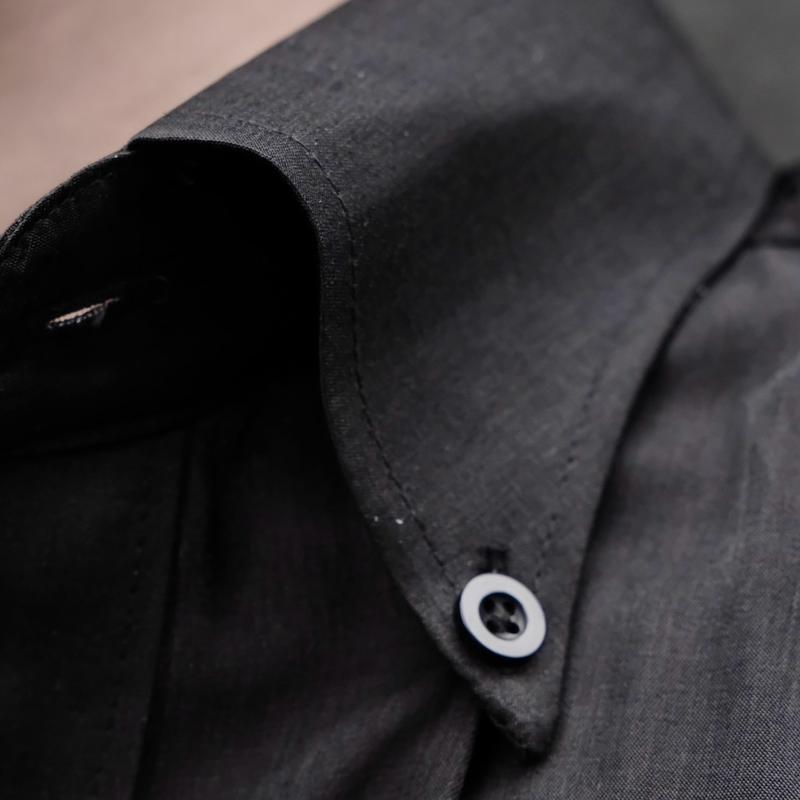 Áo sơ mi denim lụa cổ Button down Athena , ít nhăn , thấm hút tốt , siêu nhẹ , không bạc màu , không rút . Nam Menswear Shirt 2