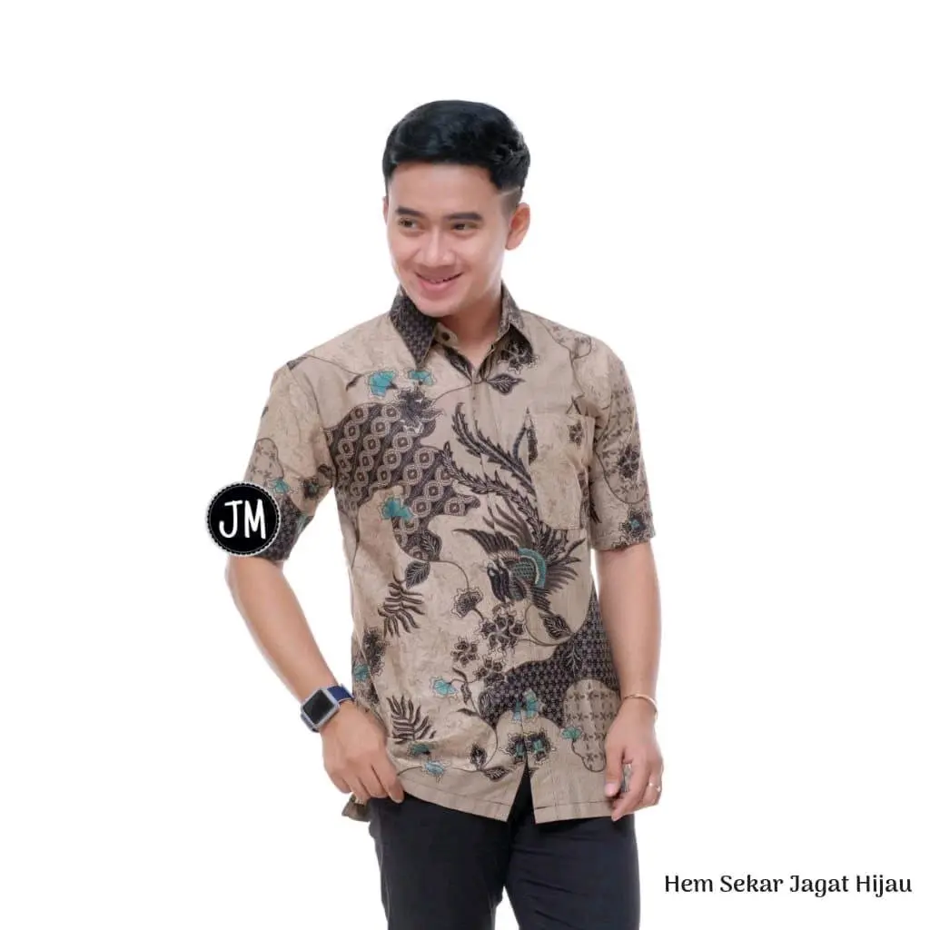 Baju batik pria kemeja batik pria lengan pendek Dewasa