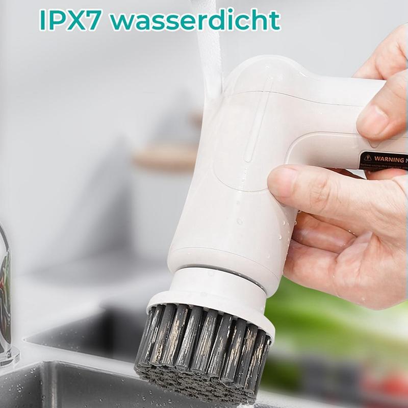 Electric Cleaning Brush, Electric Scrubber, Cleaning Device with 7 Replaceable Cleaning Heads, Rotary Scrubber 4