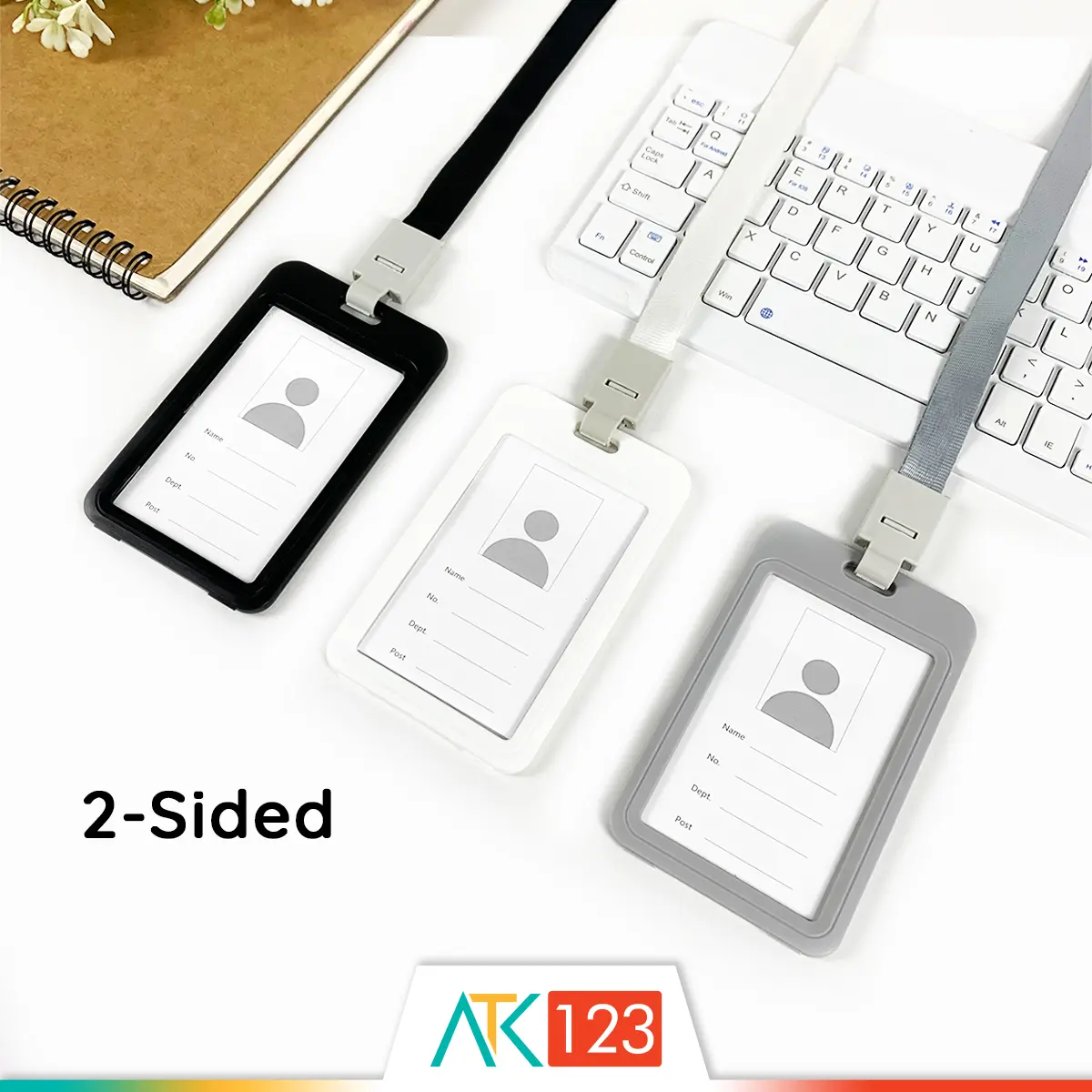 Gantungan Kartu Nama / Tanda Pengenal / Identitas / ID Card Holder / Name Tag 2 Sisi CHL-805
