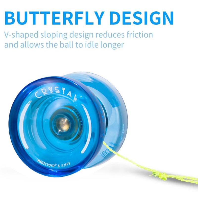Product Introduction of Magic Yoyo K2 Responsive Yoyos For Kids Transparent Looping Play Beginner Yoyo With Narrow Bearing Steel Axle ABS Body 23