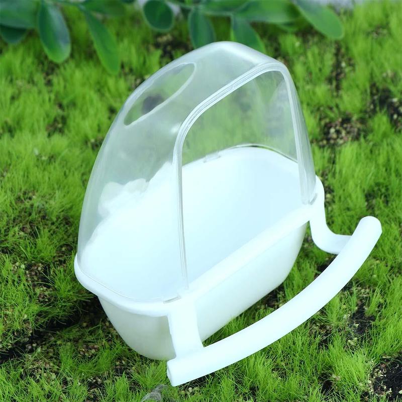 Product Introduction of ROSY PETS Splash Proof PP Material Perching Fix on Cage Playing and Eating Bird Cage Decor Parrot Supplies Birds Watering Bowl Bird Food Container Bird Feeder 11