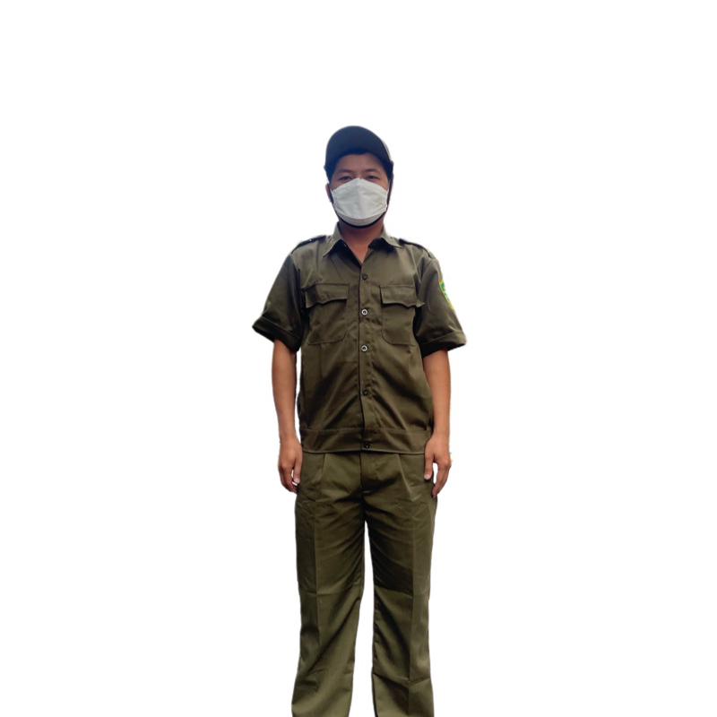 Bộ đồ nam ANTT màu nâu kaki 100% cotton đường may chi tiết - Có Túi, Áo, Menswear 2