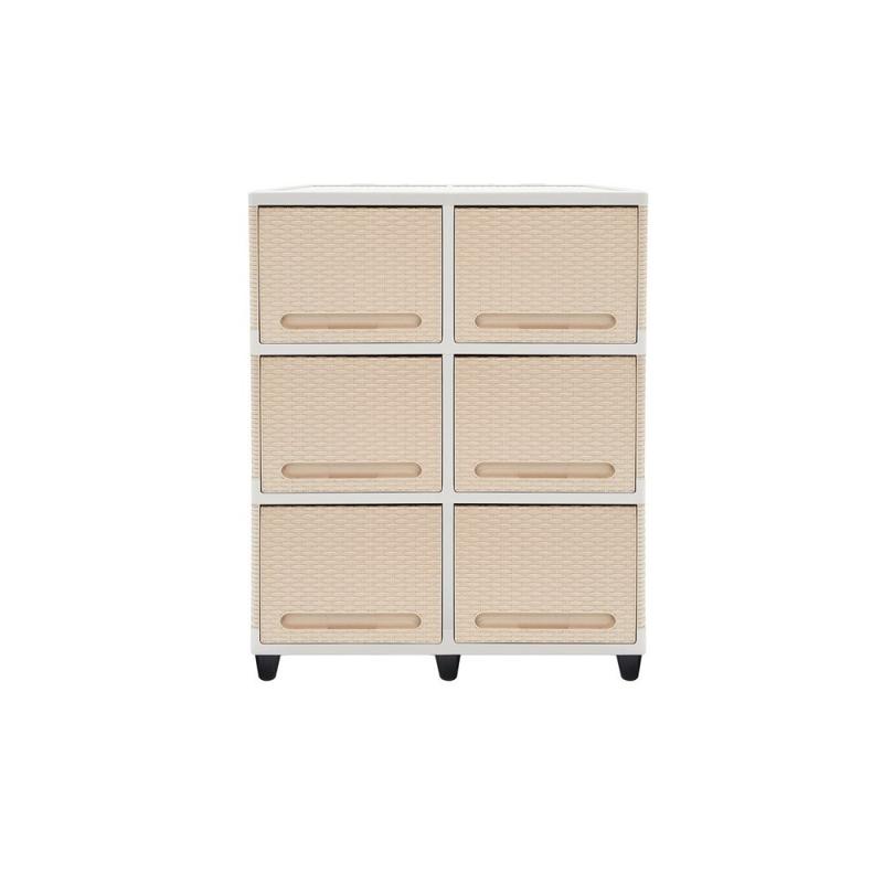 Double Club Flip Susun 3 - Lemari Plastik - Pintu Geser -  Laci  Minimalis -  Penyimpanan Serbaguna - Cabinet Pakaian - Kabinet Baju - Tahan Lama - Tahan air - Tidak Hitam Furniture 4