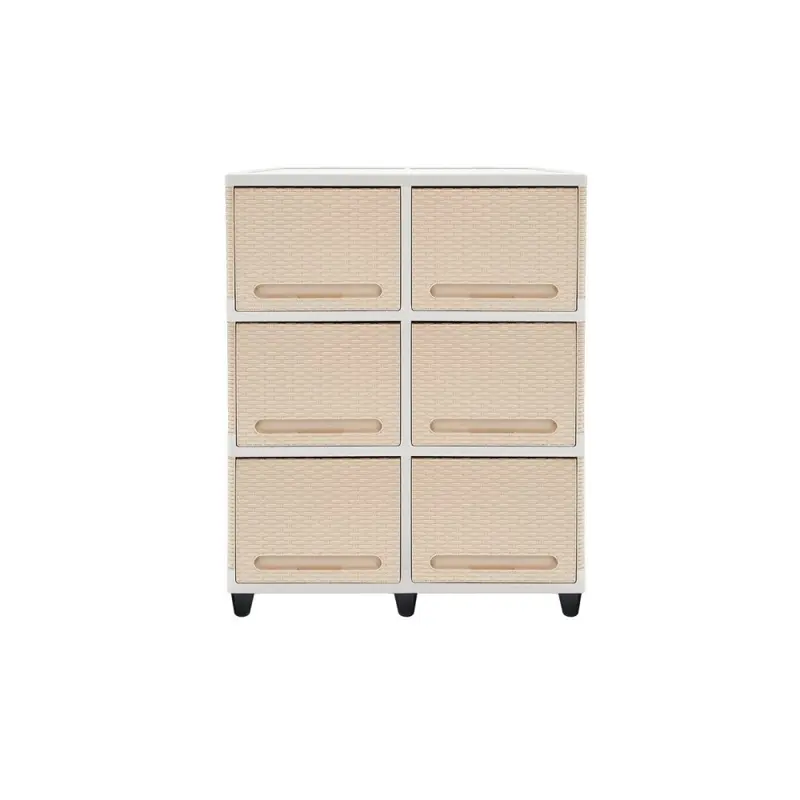 Double Club Flip Susun 3 - Lemari Plastik - Pintu Geser -  Laci  Minimalis -  Penyimpanan Serbaguna - Cabinet Pakaian - Kabinet Baju - Tahan Lama - Tahan air - Tidak Hitam Furniture 4