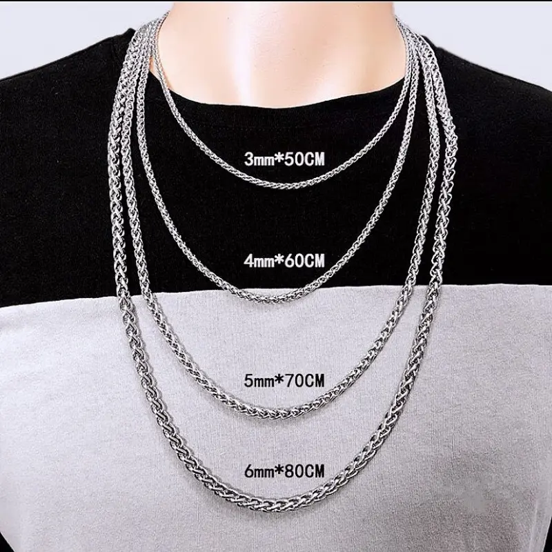 Titanium Steel Keel Chain Men's and Women's Non-Fading Japanese and Korean Fashion Hip-Hop Hipster Ornament Clavicle Chain Necklace