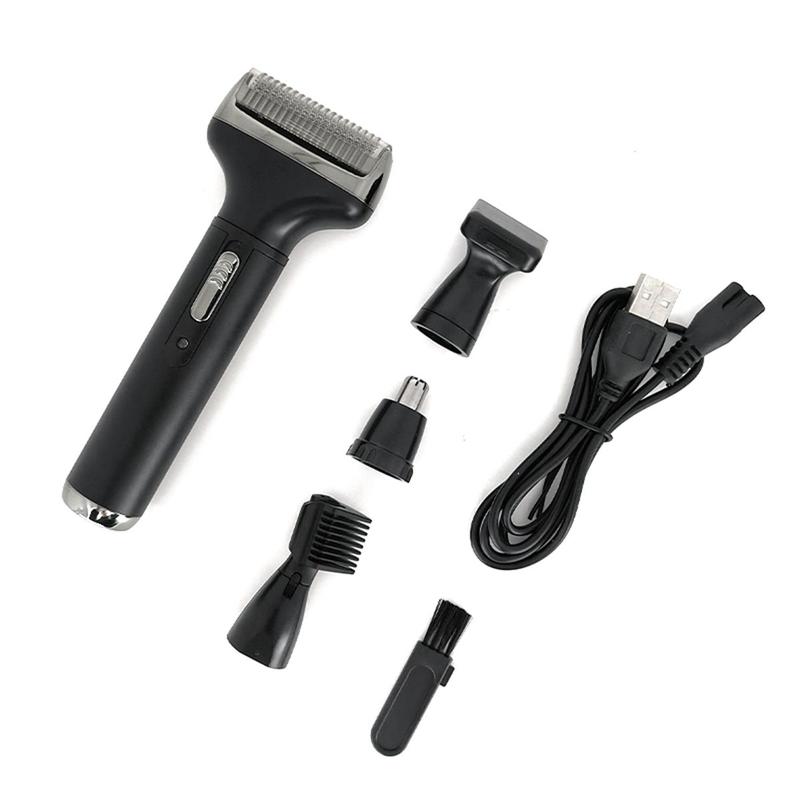 Product Introduction of Electric Razor, 1 Set 4 in 1 Wet & Dry Cordless Hair Shaver for Eyebrows Nose Face Beard, Portable Full Body Hair Trimmer 18