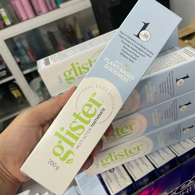 Kem đánh răng Glister Amway 200gr Khử Mùi Trắng Răng Nữ Nam BẠC HÀ 2