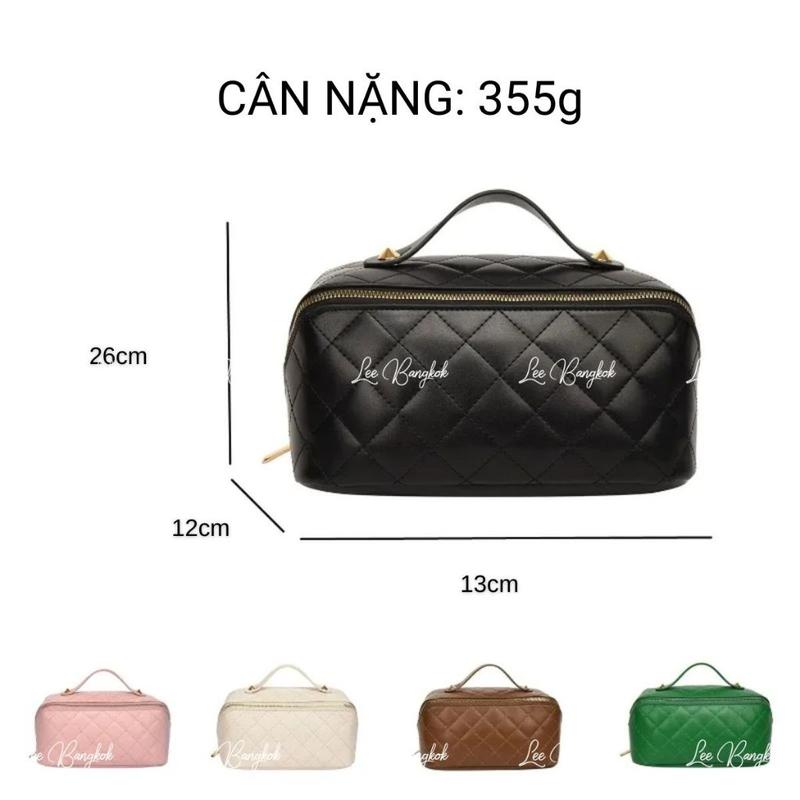 Túi Đựng Mỹ Phẩm, Phụ Kiện Makeup 2 Ngăn Sức Chứa Lớn Chất Liệu Da Pu Chống Nước Siêu Tốt Tiện Lợi Du Lịch Có Khóa Kéo 1