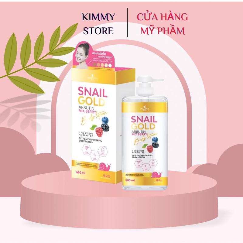 Sữa dưỡng thể Snail Gold Thái lan 500ml dưỡng trắng da