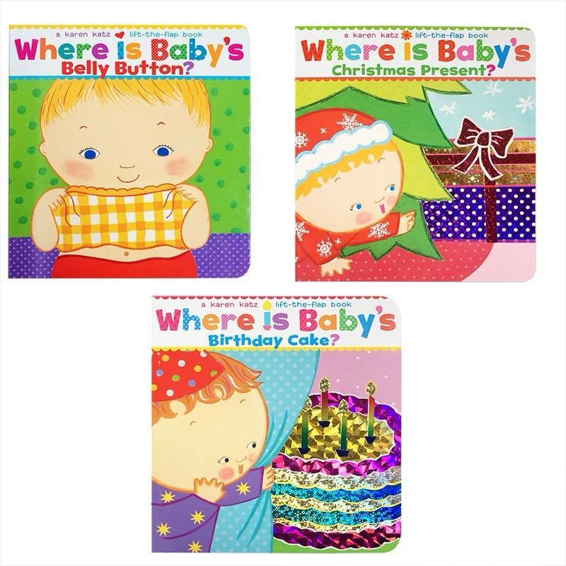 Product Introduction of original [ ] Where Is Babys  Button/Toes Ears Nose/PeekaBaby/Box Of Fun/What Does Baby Say/daddy Hugs/Karen Katz 5