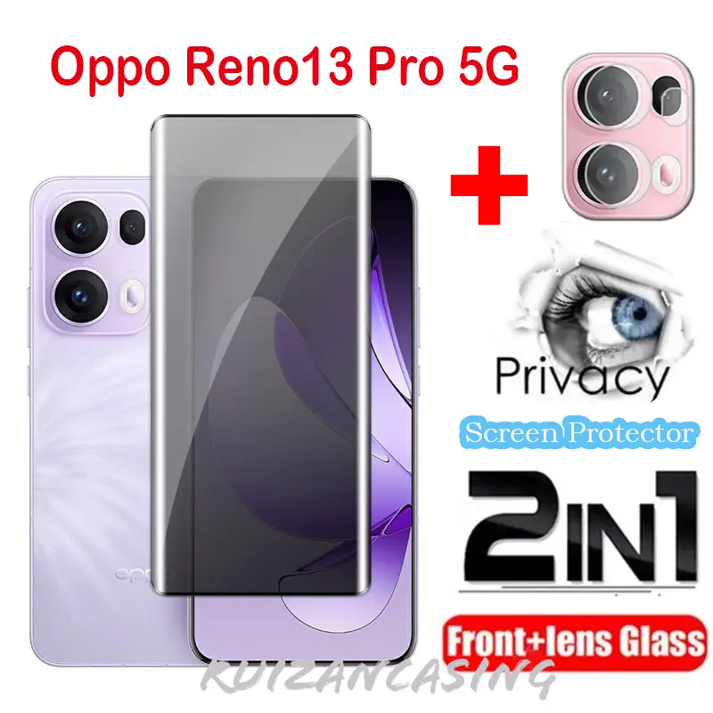 Oppo Reno13 Pro 5G Private Tempered Glass Anti-Spy Full Cover Screen Protector Anti Peek Privacy Film for Oppo Reno13 Pro 5G Reno13Pro 2024 Film