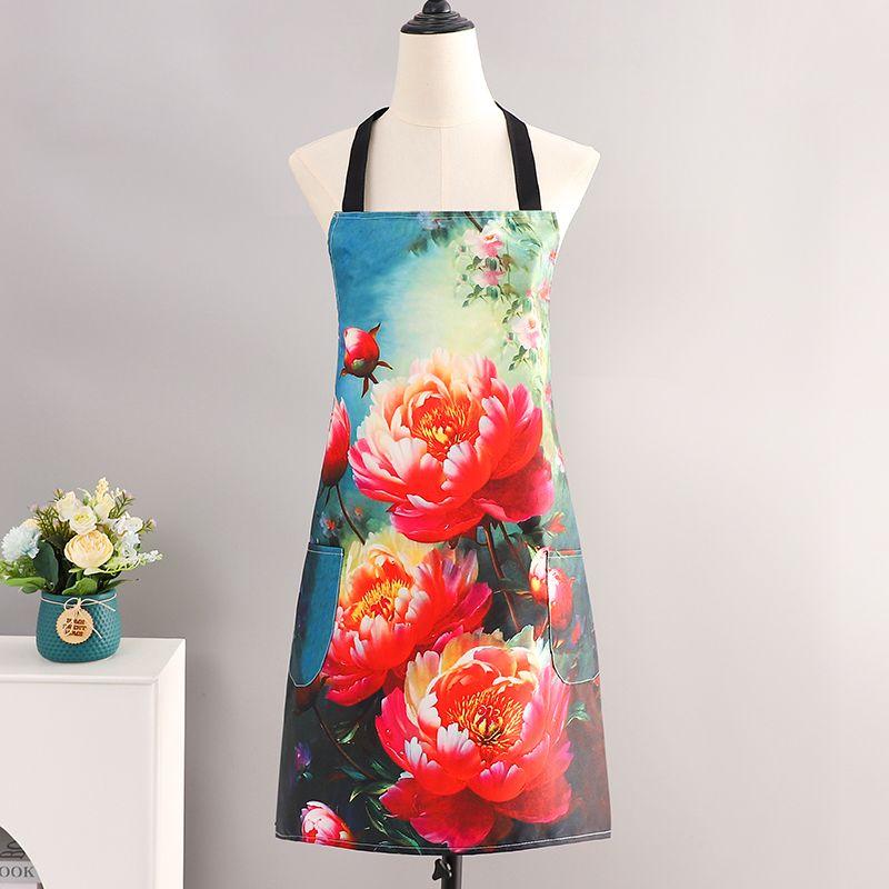 Apron Kalis Air dan Minyak Gaya Cina, Rekaan Trendi Baharu, Sesuai ...