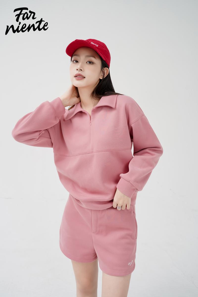 Product Introduction of [Far Niente Clothing] FAR PINK Set bộ nỉ + Set phong cách Năng động + Hiện đại Nữ Women Áo Top 12