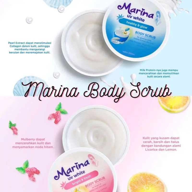 Lulur Marina Body Scrub Healthy & Glow, Fresh & Bright 200 ml