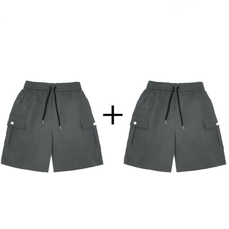 CONBO 2 QUẦN SHORT KAKI TÚI HỘP PN.STORE1993 nam nữ chất liệu kaki gió mặc thoáng mát Menswear Baggy Nhung Kem 5