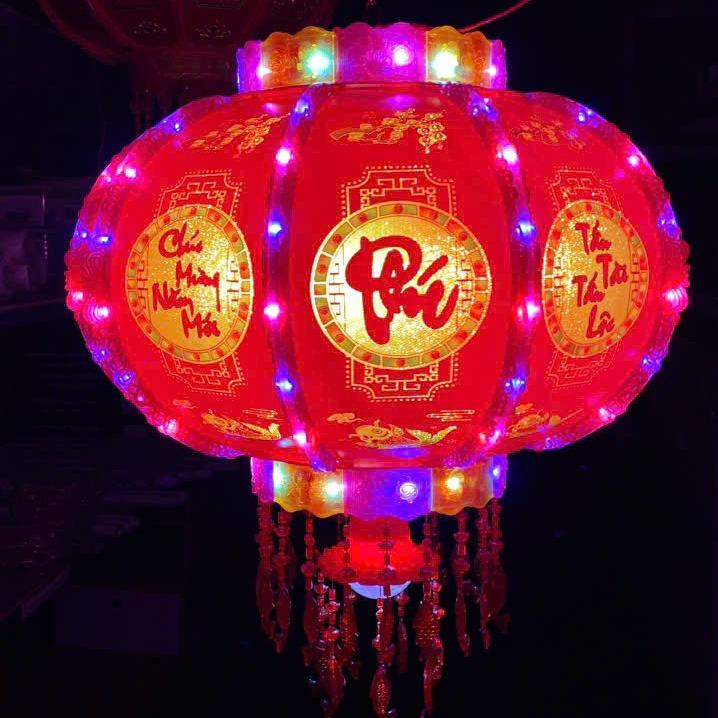 ( MUA 2 QUẢ TẶNG 10M ĐÈN LED ) Lồng Đèn Điện Quay 360 MẪU ĐỒNG XU  TRANG TRÍ NGÀY TẾT 2025 CẦU TÀI LỘC , MAY MẮN lồng  đèn