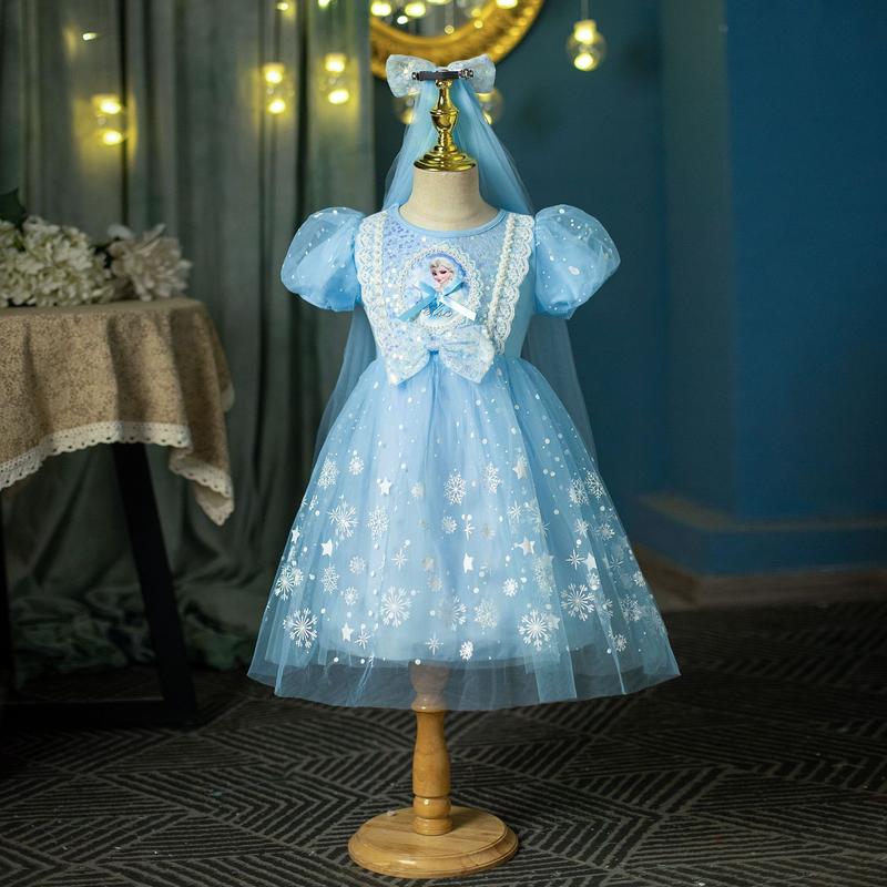 Product Introduction of Frozen Princess Dress Girls' Dress Children's Luminous Aisha Dress Lolita Dress Summer New 8