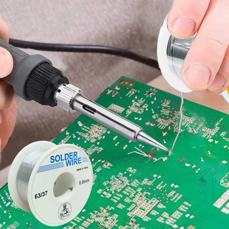 Lead Roll Soldering Timah Kawat Solder Gulung Diameter 0,8mm 50g 63/37 Wire Tinol Tenol Elektronik Uk 0,8 mm 50 Gram Logam 6