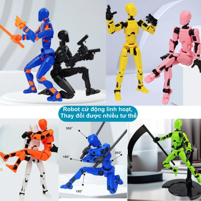 🎁🎁🎁 5 cái 12 cái Ưu đãi Từ TínhMô Hình Lắp Ghép Robot Dummy 13 Figure In 3D Đa Khớp Đồ Chơi Mô Hình Kit