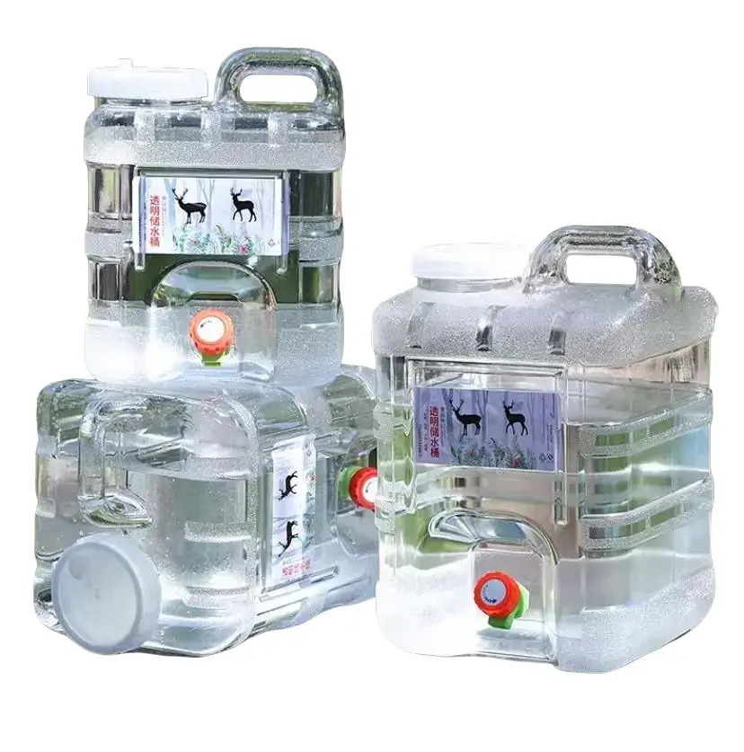 Sport Leader 5L/10L/15L Portable Food-Grade Water Container with Faucet for Camping Picnic Driving