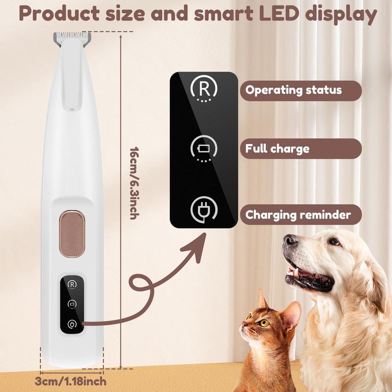 Rechargeable Pet Hair Trimmer, Multifunctional Pet Hair Shaver, Pet Grooming Tool for Dogs & Cats, Dog & Cat Grooming Supplies 1