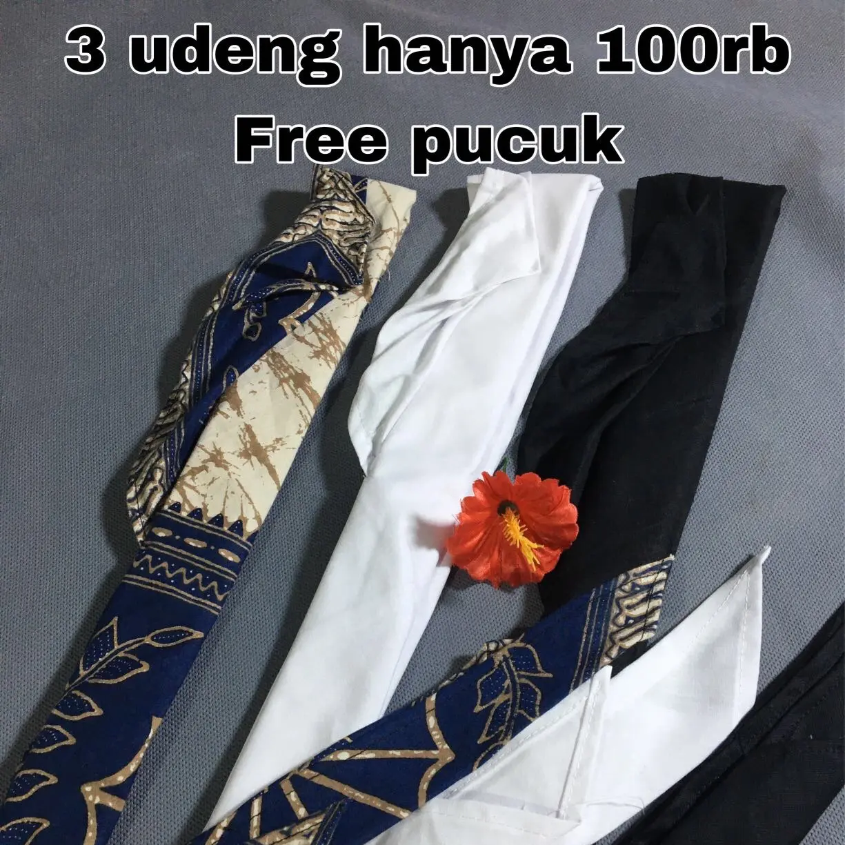 Udeng set 3pcs free pucuk