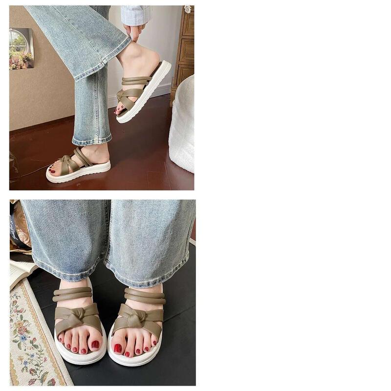 Product Introduction of New Fashionable Versatile Women's Slippers Summer Outer Wear Thick Bottom Anti-Slip PVC Slip-On Sandals From China mary  janes  shoes mules 16