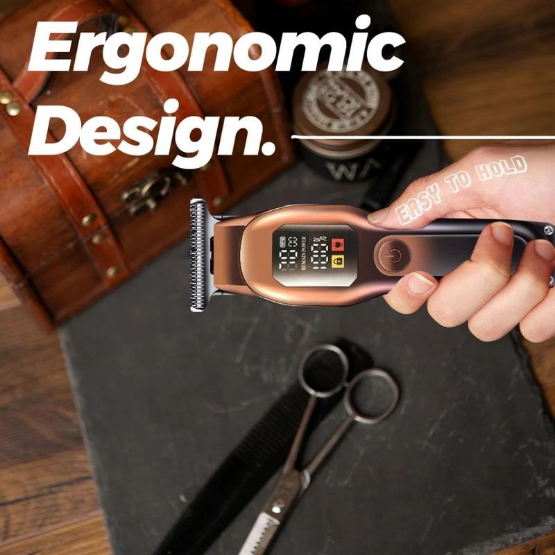 SHINON Alat Cukur Rambut Elektrik Mesin Cukur Rambut Alat Potong Rambut Hair Clipper Electric Metal Design 6