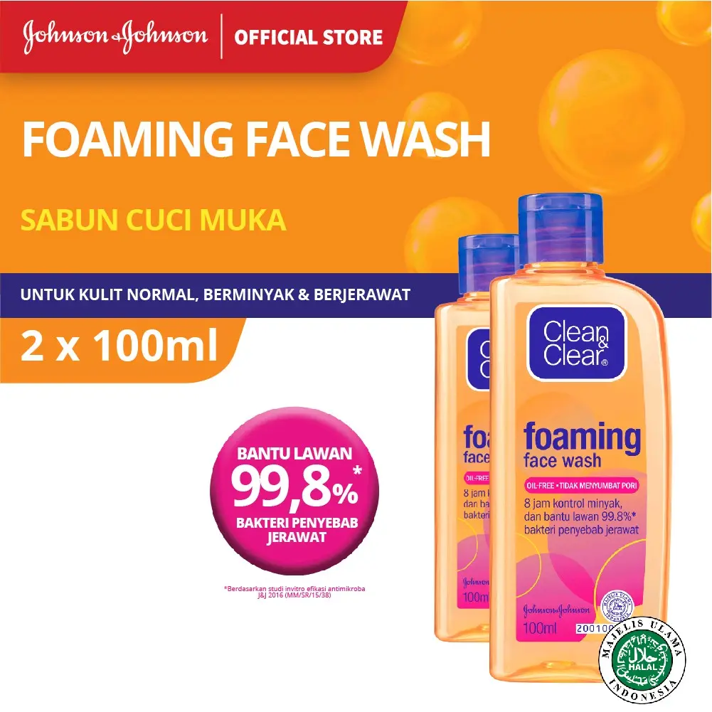 clear and clear face wash 100mlx2pcs .sabun muka clear and clear 100ml isi 2pvs
