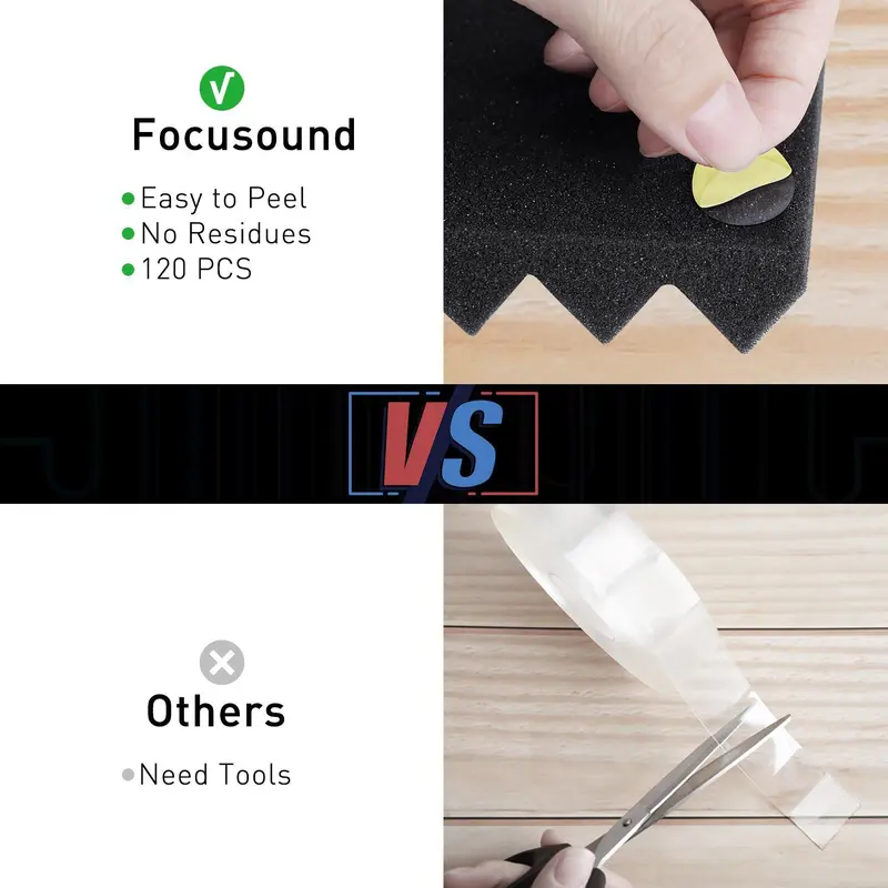 Acoustic Foam Panel, 12pcs/set Soundproofing Acoustic Foam Panel, Sound Absorbing High Elasticity High Density Foam Panel for Studio, Recording Room 2