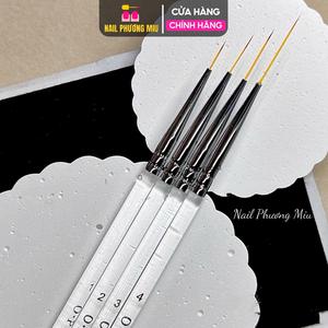 Cọ Nét Cán Trong Kolinsky OPI Số 3 Đầu 18mm Làm Nail, Cọ Lông Sợi Tổng Hợp, Vẽ Chi Tiết Nhỏ Chính Xác Nữ Women