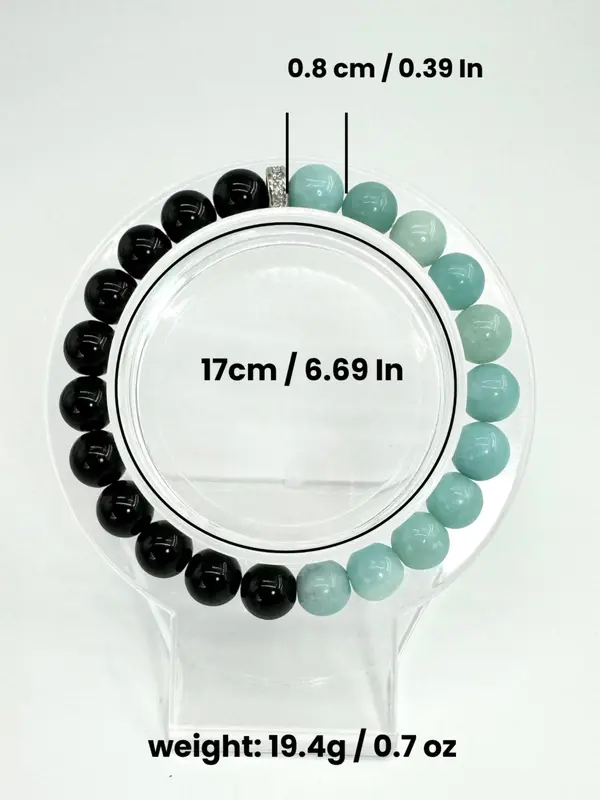 Natural Stone Beaded Bracelet, Fashion Colorblock Design Bracelet for Women & Men, Trendy All-match & Exquisite Jewelry for Birthday Gift 1