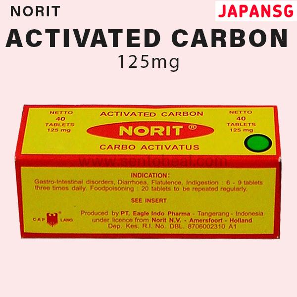 Norit Carbo Activatus 125mg 40 tablets - Activated Carbon/ Charcoal ...