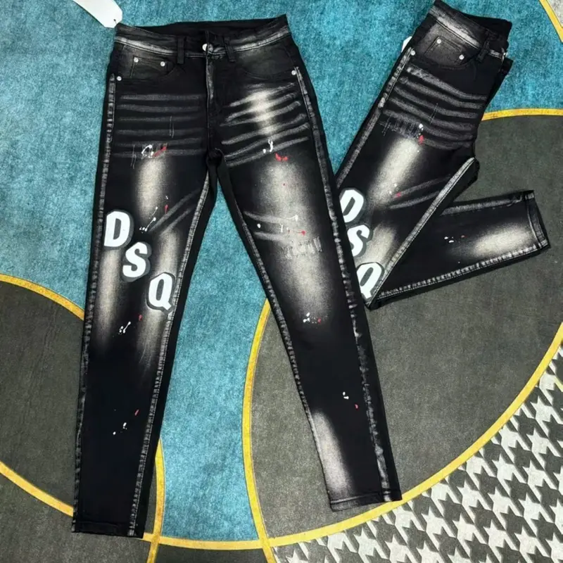 Quần dài jean nam đen 4 Cúc phối 4 khóa kéo co dãn dày dặn mẫu mới hottrend cao cấp Menswear Có Túi Pants 3