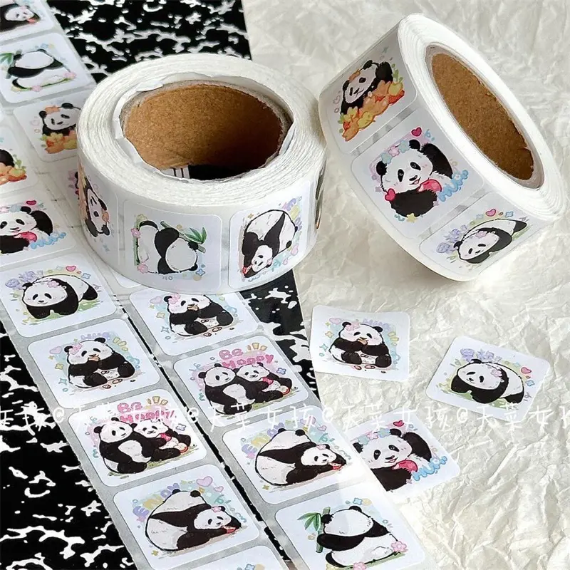 500 Cuộn Hình Dán/ Miếng Dán/ Sticker Gấu Panda cute Trang Trí Mũ Bảo Hiểm, Điện Thoại, Đàn Guitar, Xe, Sổ, Laptop 4