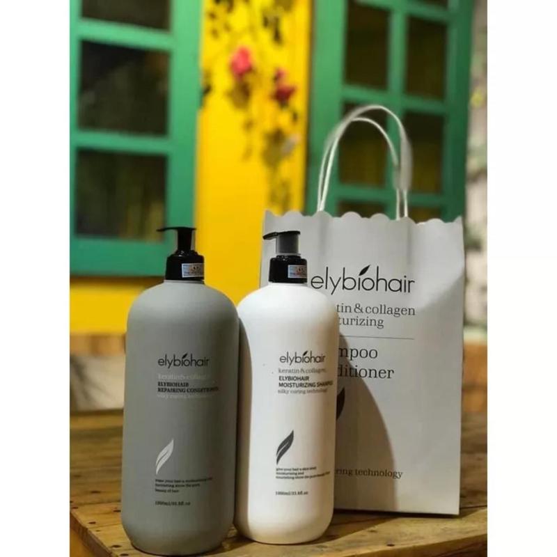 Combo 1 Dầu gội + 1 Dầu xả Elybio hair ( 1000ml/1) Bảo vệ màu Kiểm soát dầu Không chứa silicon
