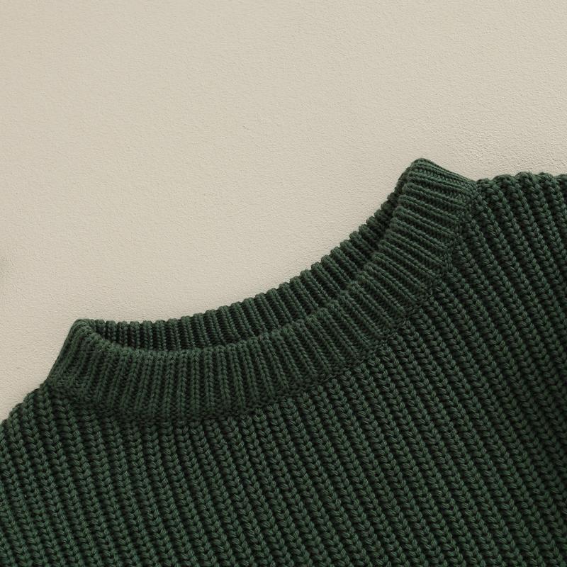 Product Introduction of Toddler Baby Autumn Sweater, Solid Color Knit Long Sleeve Round Neck Knitwear Pullover Winter Sweatshirt 45