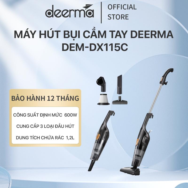 Máy hút bụi cầm tay DEM-DX115C kèm 3 đầu hút đa năng và 1 lõi lọc làm sạch - Bảo hành 12 tháng