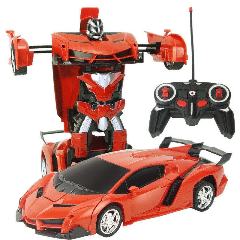 One-Click Remote Control Transforming Car, RC Rechargeable Racing ...