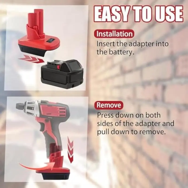 Dewalt 20V & Milwaukee M18 to M12 BatteryAdapter: Extend Tool Life with DM18M12, DurableABS, Not for Charging - 6 Months Warranty 20vbatteries 4