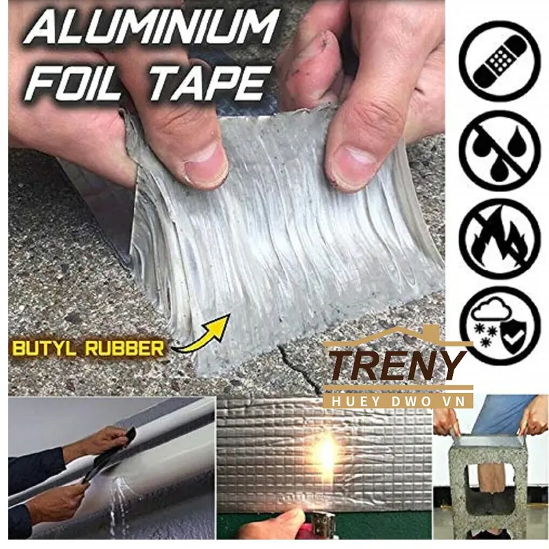 BUTYL - keo dán đa năng, keo dán chống thấm, dán được đa dạng bề mặt: mái tôn, ống nước, tường - gạch 5