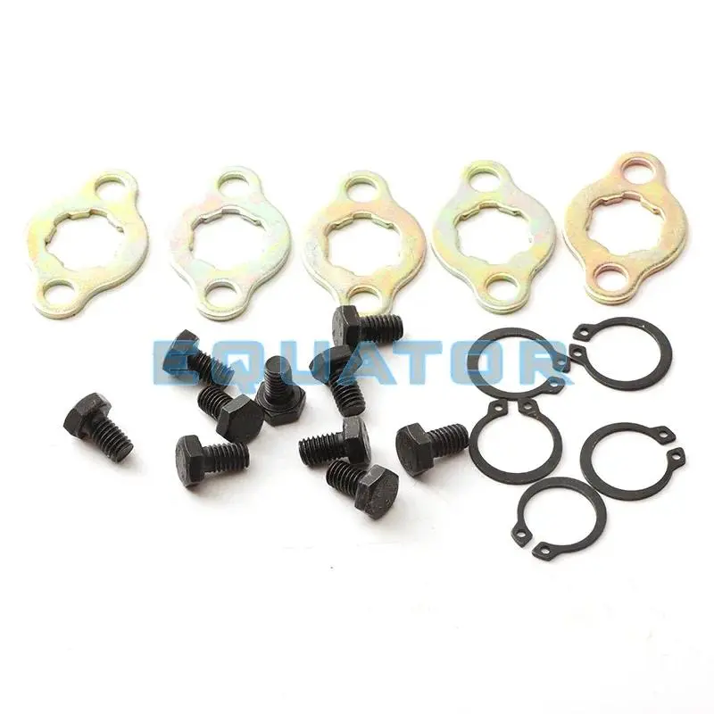 5pcs/Lot Front Engine 420# 428# 520# 530# 17mm 20mm Chain Sprocket Retainer Plate Locker Gasket Screw Accessories