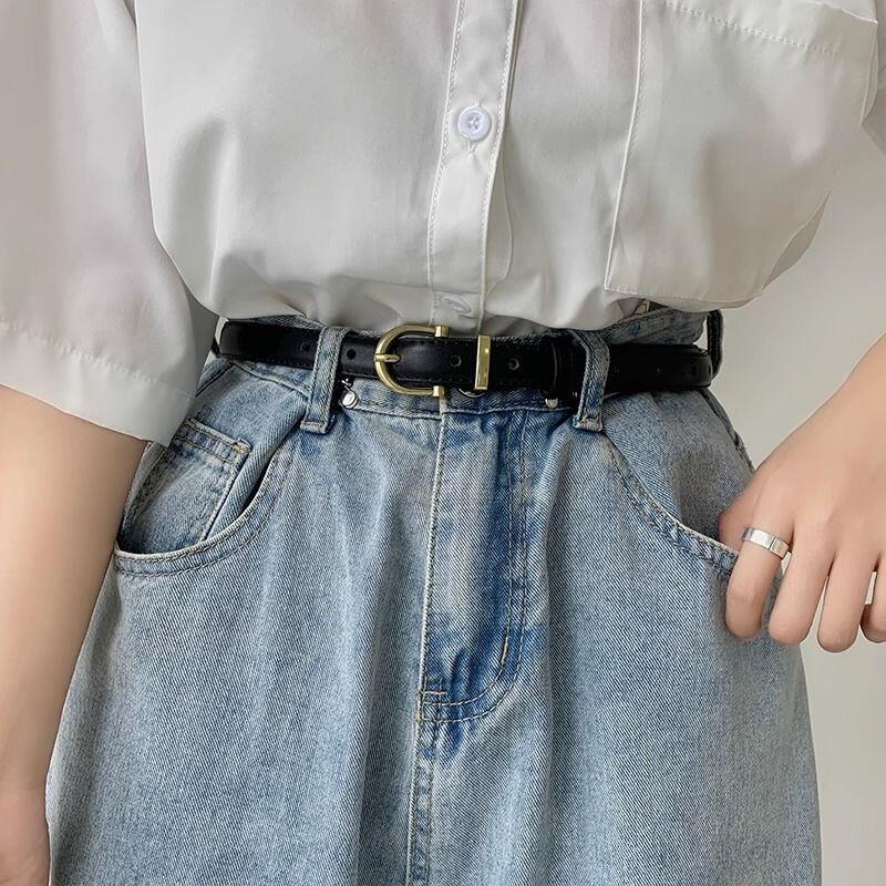 Product Introduction of Quần Jean Nữ, Thời Trang Và Dễ Phối Đồ Đồ Trang Trí Tinh Xảo, Màu Đen, Thắt Lưng Mới Hợp Xu hướng Thích Hợp Cho Phụ Nữ Túi Trống Du belt  man 0