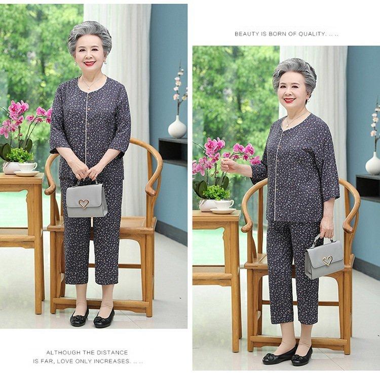 Bộ mặc nhà cho mẹ, bộ mặc nhà cho bà già Nhung Áo