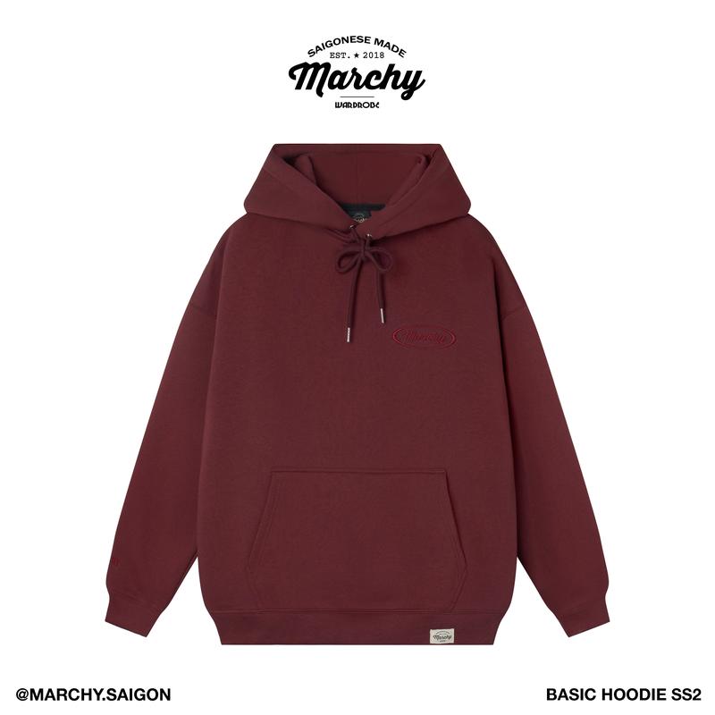 MARCHY - Basic Hoodie SS2 - Áo khoác tròng đầu dành cho nam nữ - Áo hoodie cơ bản, thoải mái 0