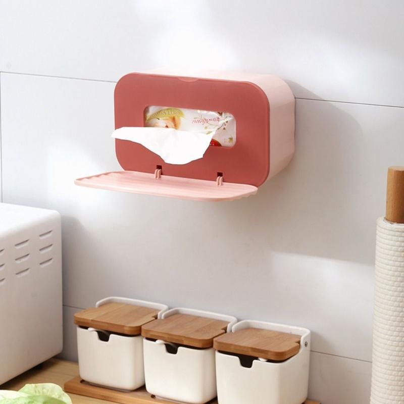 Product Introduction of Portable Plastic Dual-purpose Tissue Box Extractive Large Capacity Wet Wipes Dispenser Dustproof Seat Type/Wall Mounted Napkin Paper Case Car 10