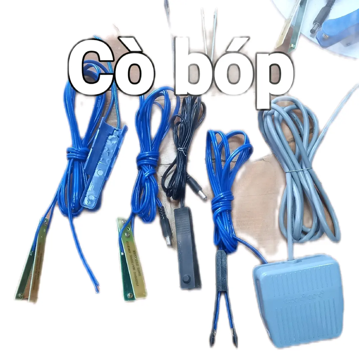 Cò bóp công tắt dùng cho kích điện tử kích cơ , cò bóp dài 2 mét , cò phíp thủy tinh