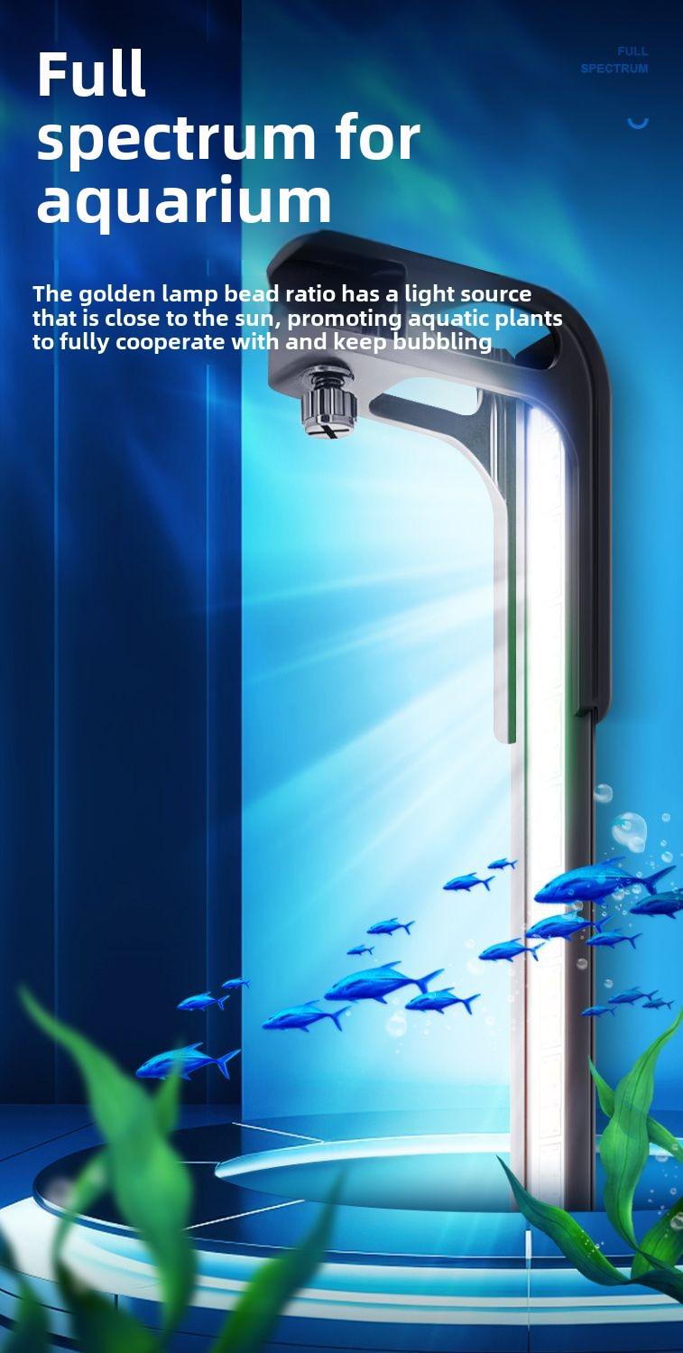 Product Introduction of Fish Tank Lighting Diving Led Dedicated Full Spectrum Aquarium Grass Tank Explosion Algae Brightening Water Plants Small Household Fluorescent Fixture 3