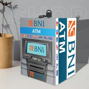 Celengan Target Besar Jumbo Miniatur ATM Ukuran 15x20 Free Kunci-Tabungan Uang Buka Tutup-Celengan Uang Anti Rayap-Brangkas Uang